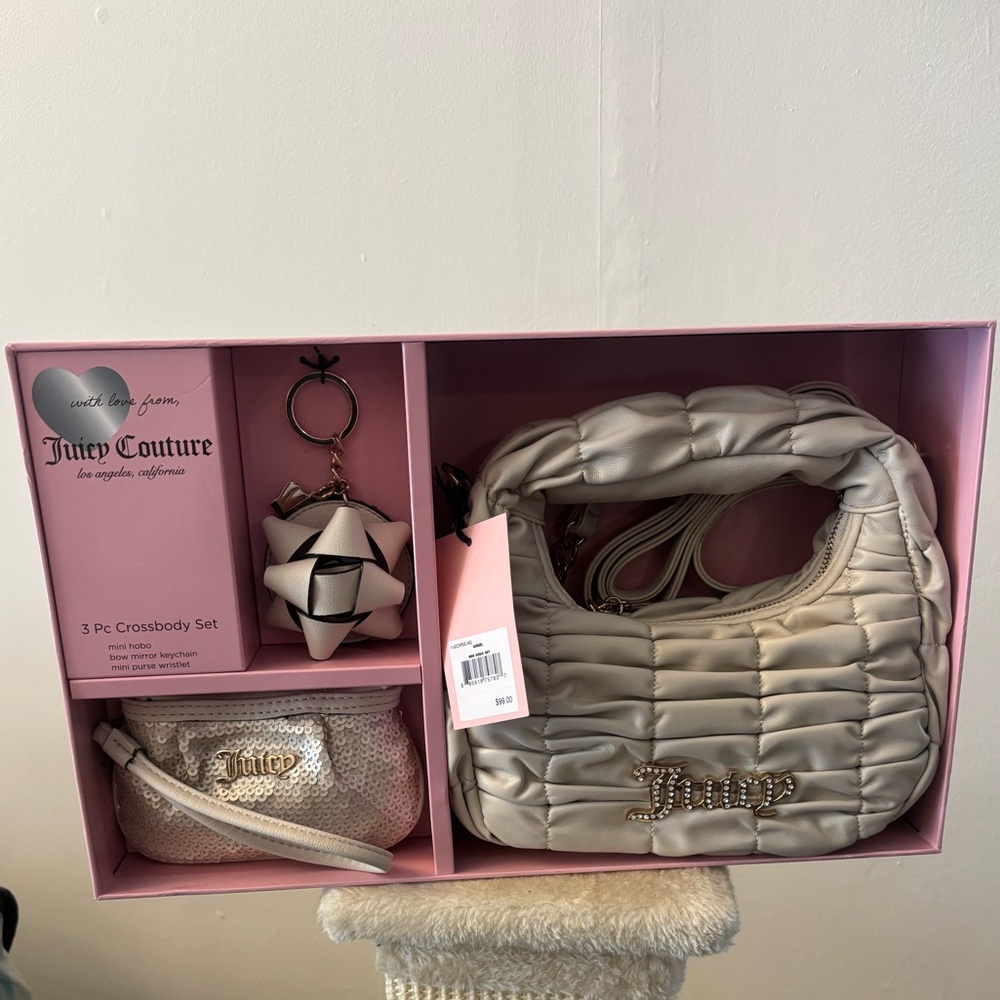 Juicy Couture Pink Box with Beige Accessories